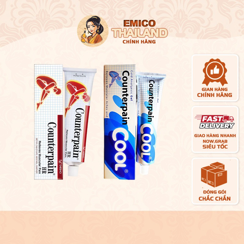 Kem Xoa Bóp Nóng & Lạnh Counterpain Analgesic Balm Thái Lan