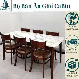 Bộ Bàn Ăn Ghế Cabin, Bộ Bàn Ăn 4 Ghế Và 6 Ghế Bọc Nệm Cao Cấp