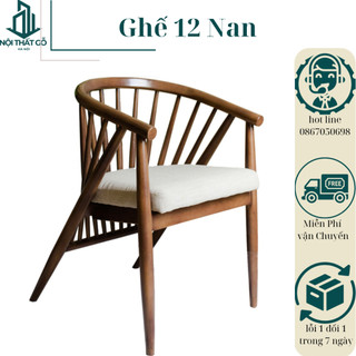 🔴 FREE SHIP 🔴Ghế GENNY 12 Nan, Ghế Cafe 12 nan Song Tiện Tròn 100% Gỗ Tự Nhiên Cao Cấp- Gỗ Hà Nội Furniture