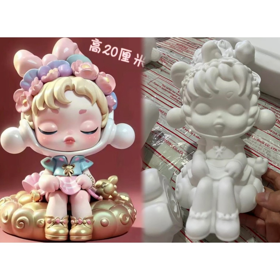 (A015) Tượng nhựa tô màu nhân vật Skullpanda Cinamoroll ống heo tiết kiệm trang trí giải sáng tạo qu