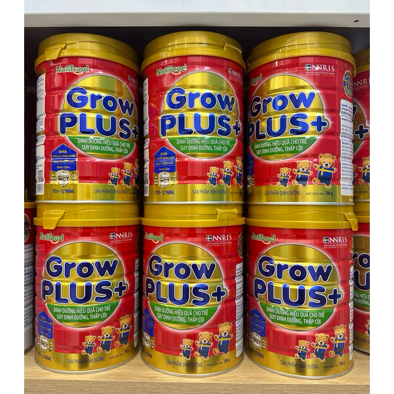 COMBO 4 LON SỮA BỘT NUTI GROWPLUS ĐỎ 780MG
