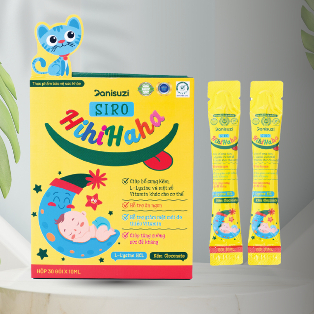 Siro Ăn Ngon Hihihaha Chính Hãng Huyền Phi giúp bé ăn ngon hấp thụ tốt, hết táo bón tăng đề kháng HIHIHAHA SIRO hộp30Goi