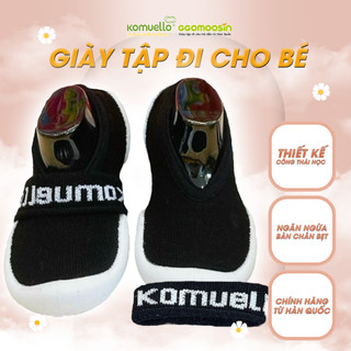 [Giày lười trẻ em] - giày công thái học trẻ em Ggomoosin FLAT BLACK