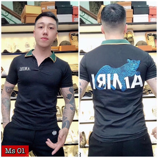 Áo cộc cổ bẻ nam, polo nam hoạ tiết đẹp
