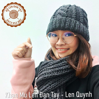 Mũ len đan tay - Quà handmade - Mũ dáng chuông