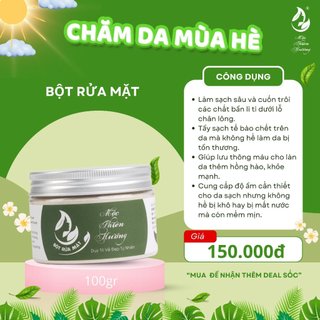 Bột rửa mặt kiềm nhờn, ngừa mụn thảo dược 100g mộc thiên hương