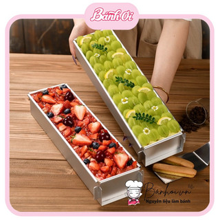 Khuôn nhôm chữ nhật làm bánh Tiramisu, Tiramisu douyin, Mousse / Khuôn chữ nhật đế rời làm bánh tiramisu douyin