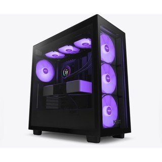 Vỏ máy tính nzxt h7 elite rgb all black / white - hàng chính hãng