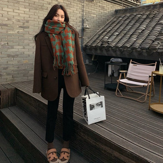 (Moclanclothing)Áo khoác blazer có Trần bông dày dặn