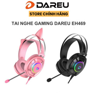 Tai nghe Dareu EH469 Pink Hồng - có tai mèo - LED RGB