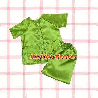 Bà ba cho bé (8-45kg) màu trơn tay ngắn chất phi lụa