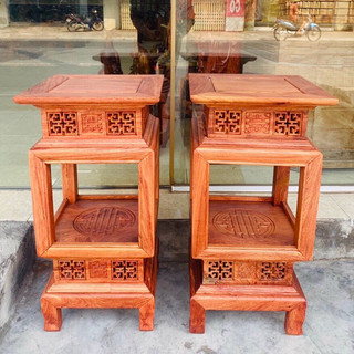 Đôn đèn gỗ hương đá, đôn vuông kê tượng