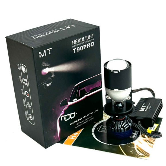 Đèn Pha Led Bi Cầu T90 Pro - 90w Siêu Sáng,Viền Cắt Chống Chói Bảo Hành 12 Tháng Mã 1214