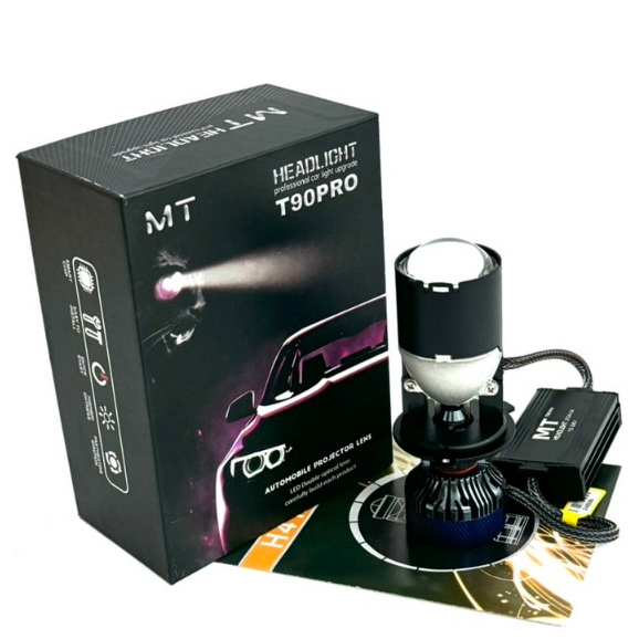 Đèn Pha Led Bi Cầu T90 Pro - 90w Siêu Sáng,Viền Cắt Chống Chói Bảo Hành 12 Tháng Mã 1212