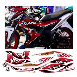 Tem sonic 150r trắng đỏ 2