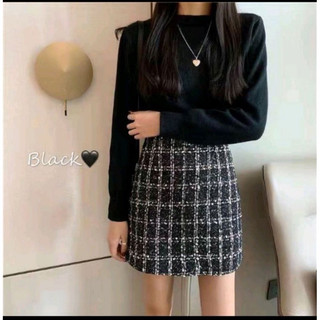 Chân váy tweeed kẻ size S - có ảnh thật