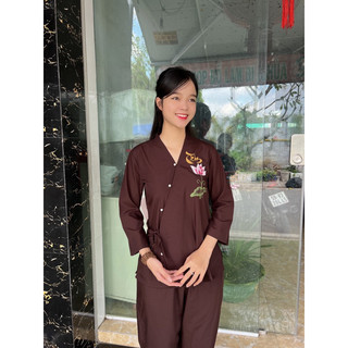 thời trang nữ, đồ bộ, áo lam đi chùa,nhật vẽ