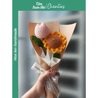  Bó hoa tulip len mix 1 bông hướng dương handmade dành tặng mẹ người yêu 20 10 20 11|Tiệm Buôn Nhỏ 