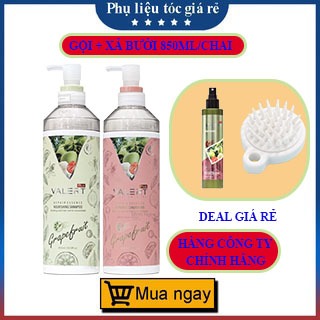 Cặp dầu gội xả bưởi Valert Grapefruit Plus 850ML giảm rụng tóc, phục hồi tóc, hư tổn hàng chính hãng