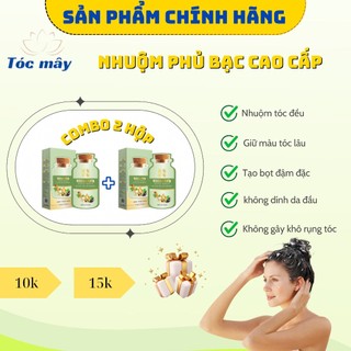 Dầu gội phủ bạc TMZ168, Dầu gội nhuộm tóc dạng gói, gội phủ bạc nhuộm đen tóc