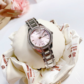 Đồng hồ nữ citizen eco-drive women's calendar silver-tone. citizen fe1230-51x dây silver full box