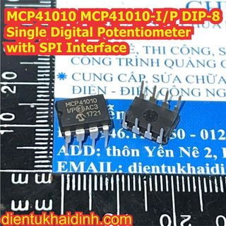 MCP41010 MCP41010-I/SN DIP-8 Single Digital Potentiometer with SPI Interface kde2036