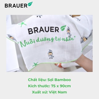 Khăn tắm sợi tre cao cấp Bamboo cho bé Brauer