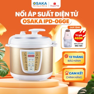 Nồi áp suất điện tử đa năng, lồng nồi inox, tiết kiệm điện 6l | gia dụng osaka