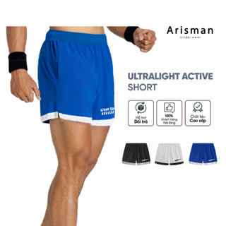  Quần Tập Gym Nam ARISMAN Ultralight Active Phối Viền quần thể thao nam chạy bộ vận động thoải mái 