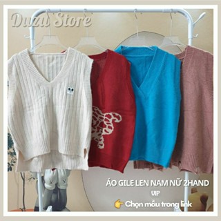 Áo gile nam nữ, gile len 2Hand phom vừa & nhỏ (Mã Gx)