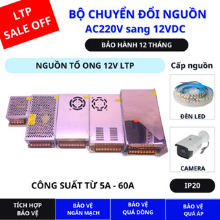Nguồn 12V tổ ong - 10A, 15A, 20A, 30A, 33A, 40A, 50A, 60A cấp nguồn đèn led & camera - BH 12 tháng