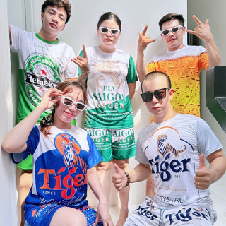  GIÁ RẺ ẢNH THẬT  ĐỒ BỘ NAM NỮ BIA SAIGON,TIGER,BỌT BIA,HEINEKEN, LARUE Sét Mặc Nhà Mùa Hè G