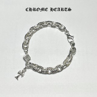 Vòng tay Chrome Heart nam nữ xí ngầu titan mạ bạc 925 dài 20cm Kèm Hộp