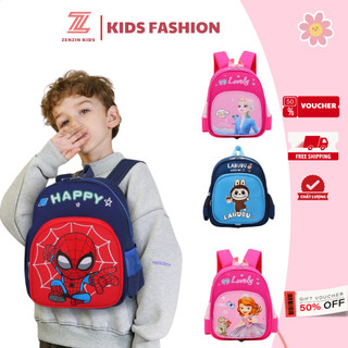 Balo cho bé 1-5 tuổi mầm non mẫu giáo bé trai bé gái ZENZIN KIDS , cặp đi học hình Labubu siêu nhân nhện công chúa elsa