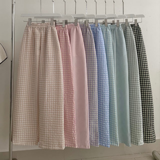 QUẦN VẢI DÀI CARO CHẤT VẢI XỐP BỒNG COOKIE 3111 - Jemcloset