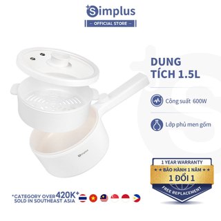 Nồi lẩu điện đa năng Simplus Dung tích 1.5L/2L DZGH002/009 - Bảo Hành 1 Năm 1 Đổi 1