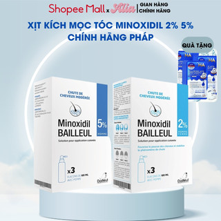 Xịt Mọc Tóc Minoxidil Bailleul 2% và 5% Lọ 60ml Pháp giúp giảm rụng tóc và kích mọc tóc | ALIA