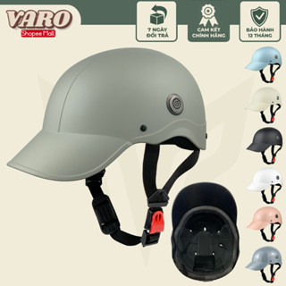 Mũ Bảo Hiểm Nửa Đầu Lưỡi Trai VaroHelmet, Nón Kết Mỏ Cứng Có Thông Gió Cao Cấp Chính Hãng