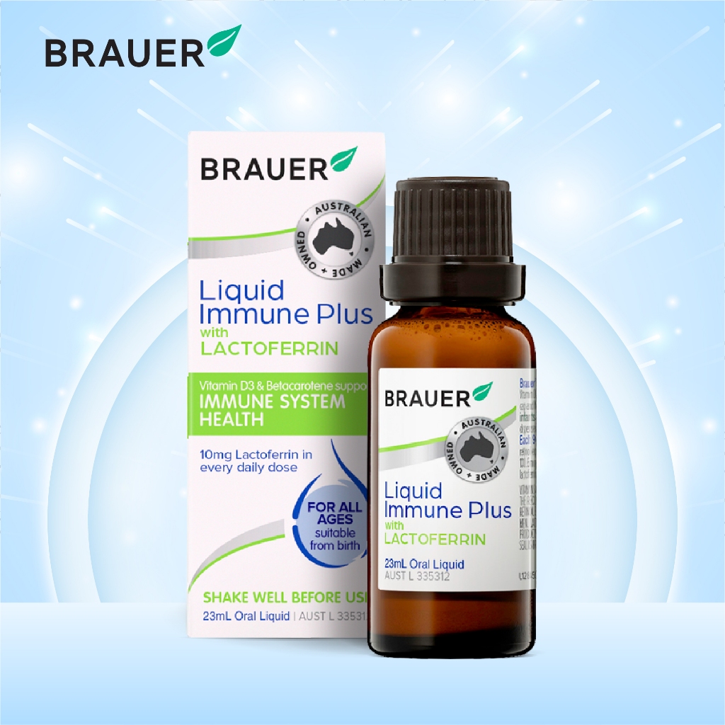 Siro BRAUER Lactoferrin - Hỗ trợ Tăng đề kháng từ sữa non (23ml)