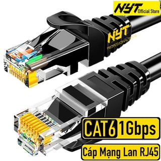 Cáp Mạng Lan CAT6 Đầu Đúc 1Gbps Tốc Độ Cao NYT LC6101 Đen Tròn Dễ Luồn Lách