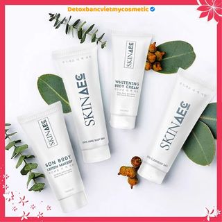 Combo tắm ủ kích trắng và dưỡng trắng body toàn diện Skin aec