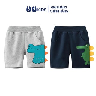 Quần short bé trai 27Kids sooc đùi khủng long nam vải Cotton cho trẻ từ 2-10 tuổi BSPS5