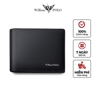 Ví da bò nam cao cấp bóp nam da bò thật chính hãng williampolo - polo211545