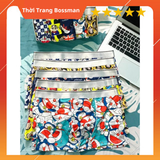 Quần lót nam, quần sịp nam, quần sịt nam, quần sịp đùi nam boxer in hình Cute chất thun lạnh co giãn 4 chiều thoáng mát