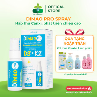 Dimao Pro Vitamin d3k2 dạng xịt phân liều giúp hấp thu canxi phát triển chiều cao
