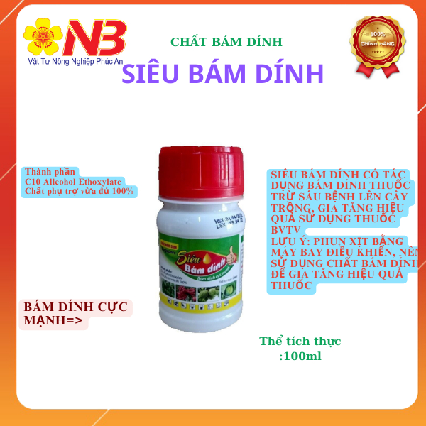 Chất bám dính Singapore (C10 Alcohol Ethoxylate) TPT - 100ml (13.8Kg/100c)