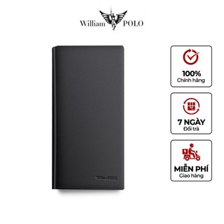 Ví da nam cao cấp williampolo -chất liệu da bò nguyên tấm POLO215266 Full hộp đựng cao cấp