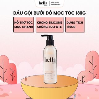 Dầu Gội Bưởi Mọc Tóc Grapefruit 180g Hella Beauty Cho Tóc Khô Tinh Dầu Bưởi Thảo Mộc Giúp Giảm Rụng