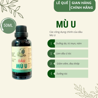 Dầu mù u nguyên chất Lê Quế - Làm dịu vết bỏng, cháy nắng, mẩn ngứa, giảm viêm, Chai 50ml Koshka Home