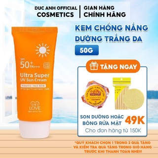 Kem Chống Nắng Dưỡng Trắng Da EVE'S LOVE - Sunscreen 24h SPF 50+/PA+++ (UVA/UVB) Ultra Super 50g UV).